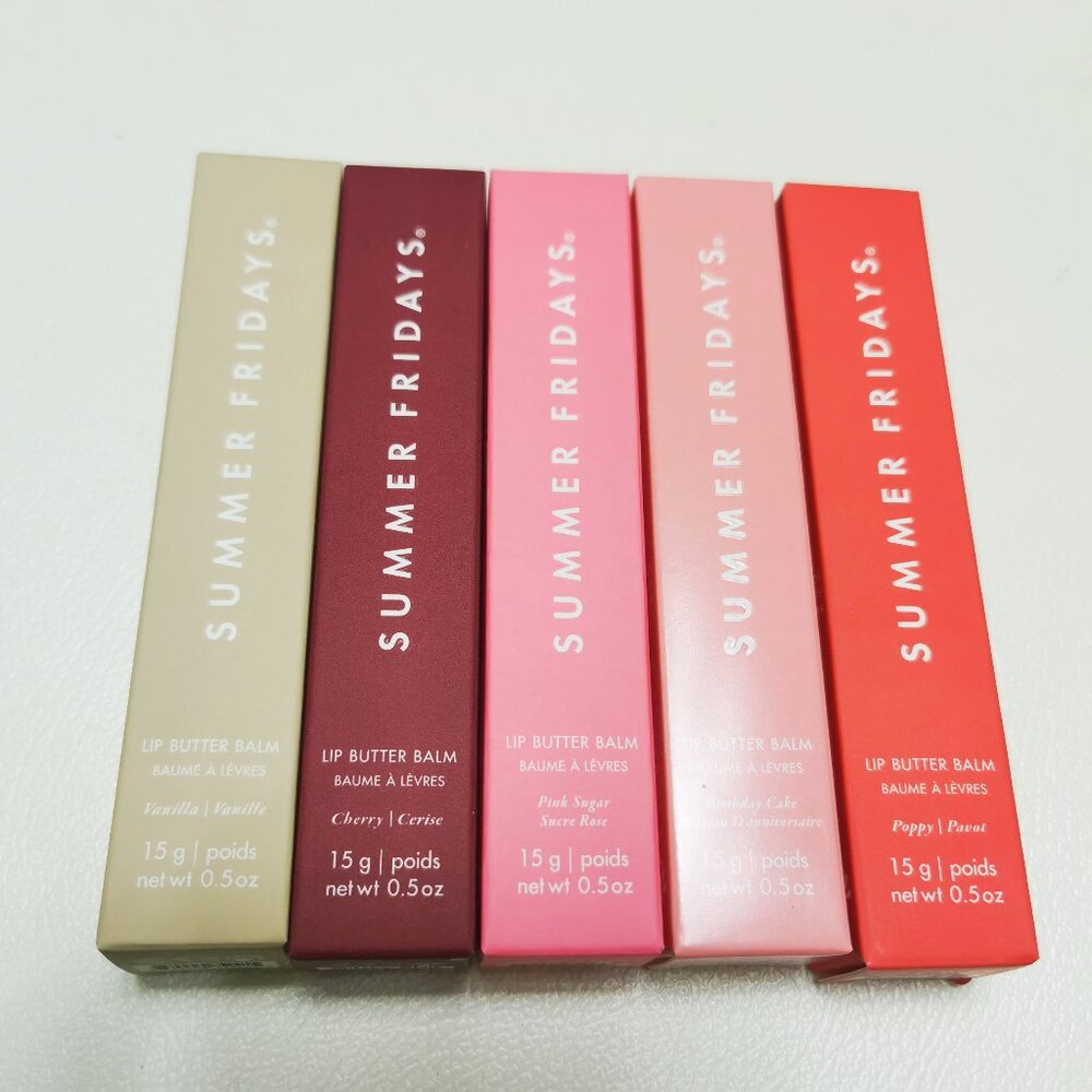 Mix 5 colors/Summer Fridays Lip Butter Balm - Conditioning Lip Mask and Lip Balm